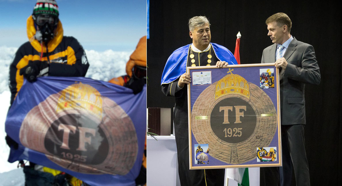 Különleges relikviát kapott a TF az Everest csúcsáról
