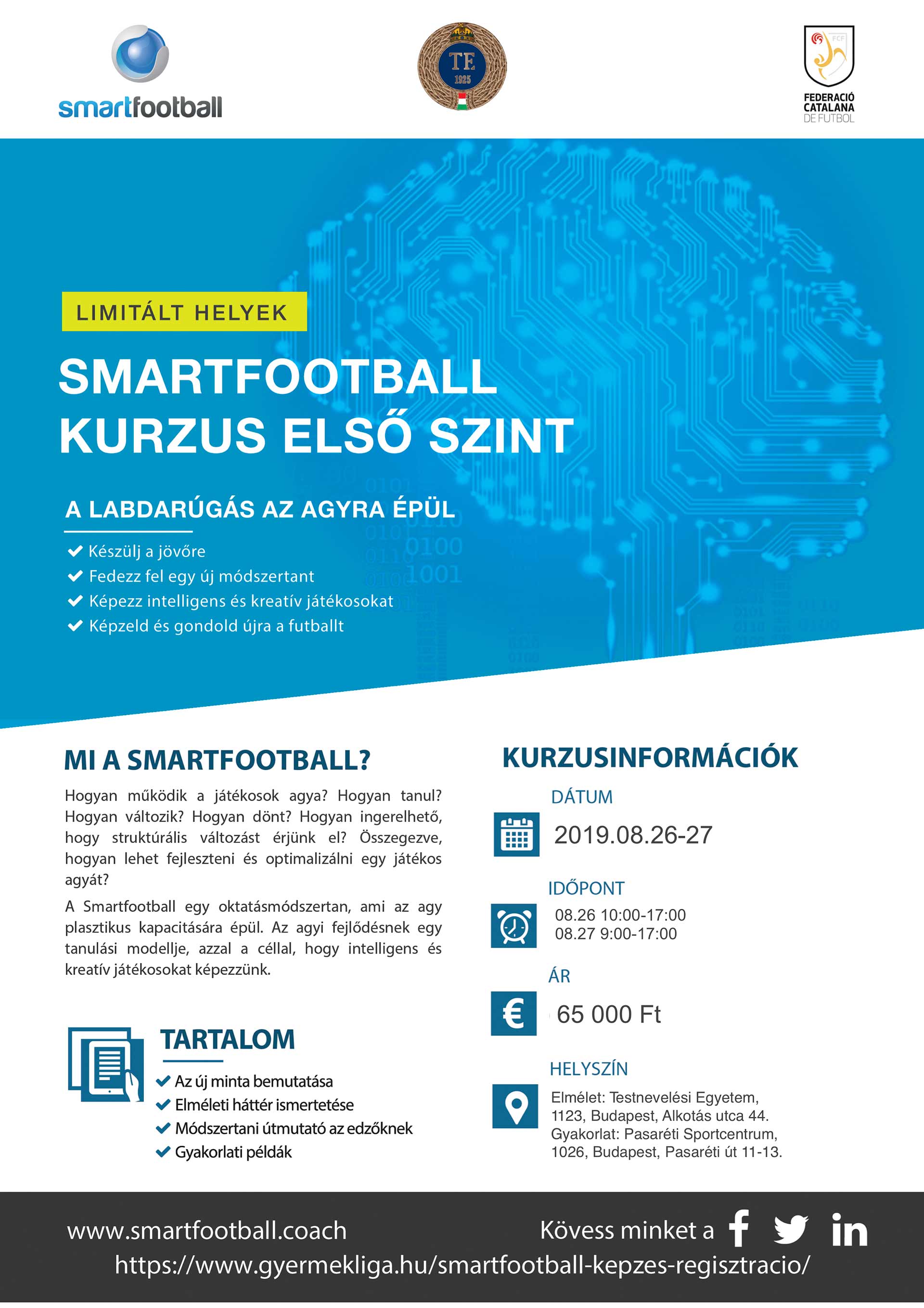 Smartfootball képzés a Testnevelési Egyetemen (plakát)