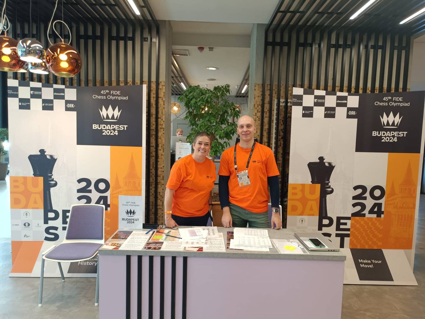 TF volunteers contribute substantially to the success of the of the 45th Budapest Chess Olympiad 