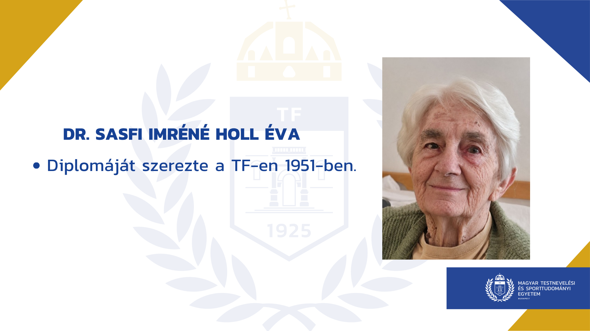75 év után is a mozgás és a kitartás erejét hirdeti – gránitdiplomát vehet át a 98 éves Holl Éva
