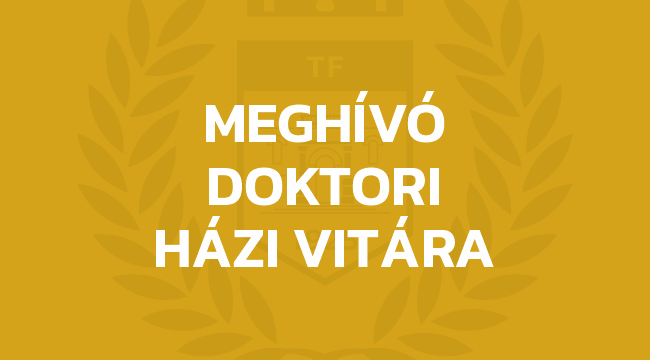 Meghívó dr. Komka Zsolt doktori értekezésének házi vitájára