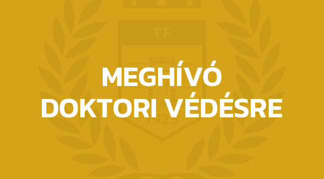 Meghívó Szemes Ágnes doktori értekezésének nyilvános védésére